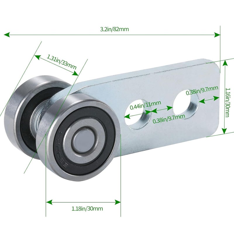 Fuperoo 2-Wheel Trolley Assembly Rollers.Strut Channel Rollers Trolley.for use with 1-5/8" Wide and All 1-5/8" or Taller Strut Channel. - Image 2
